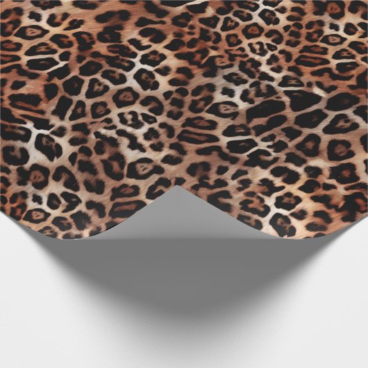 Leopard Spot Animal Print Patroon Cadeaupapier (Hoek)
