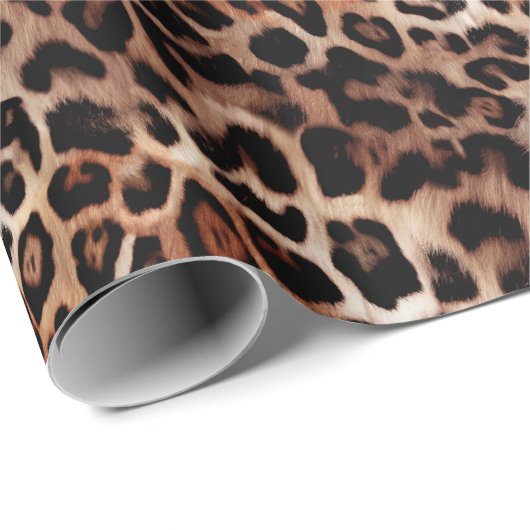 Leopard Spot Animal Print Patroon Cadeaupapier (Rol Hoek)