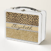 Leopard Spot Gold Glitter Rhinestone (Voorkant)