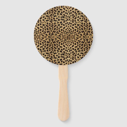 Leopard Spot Gold Glitter Rhinestone Handwaaier (Achterkant)