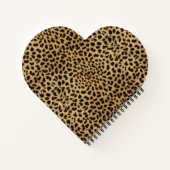 Leopard Spot Gold Glitter Rhinestone Love Notitieboek (Achterkant)