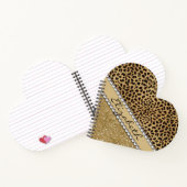 Leopard Spot Gold Glitter Rhinestone Love Notitieboek (Binnen)