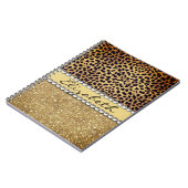Leopard Spot Gold Glitter Rhinestone Notitieboek (Linkerzijde)