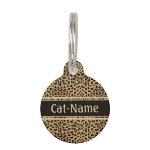 Leopard Spot Huid Gepersonaliseerd Huisdierpenning