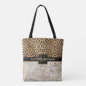 Leopard Spot Marble Monogram Tote Bag (Achterkant)