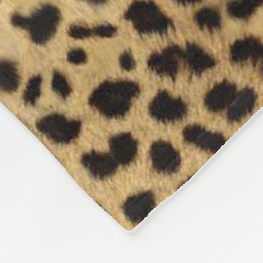 Leopard Spot Pattern Print Fleece Deken (Hoek)