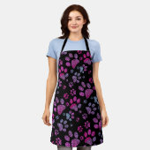 Leopard Spot Paw Drukt Roze Schort (Gedragen)