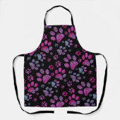 Leopard Spot Paw Drukt Roze Schort (Voorkant)