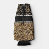 Leopard Spot Paw Prins Rhinestone FOTO PRINT Flesjeskoeler (Achterkant)