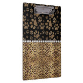 Leopard Spot Paw Prins Rhinestone FOTO PRINT Klembord (Rechts)