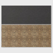 Leopard Spot Rhinestone Diamonds Cadeaupapier (Vlak)