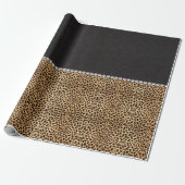 Leopard Spot Rhinestone Diamonds Cadeaupapier (Uitgerold)