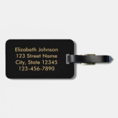 Leopard Spot Rhinestone Diamonds Monogram PHOTO Bagagelabel (Achterkant horizontaal)