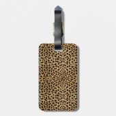 Leopard Spot Rhinestone Diamonds Monogram PHOTO Bagagelabel (Achterkant verticaal)