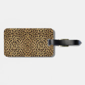 Leopard Spot Rhinestone Diamonds Monogram PHOTO Bagagelabel (Achterkant horizontaal)