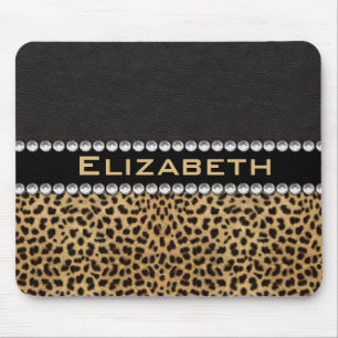 Leopard Spot Rhinestone Diamonds Monogram PHOTO Muismat