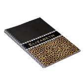 Leopard Spot Rhinestone Diamonds Monogram PHOTO Notitieboek (Rechterzijde)