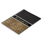 Leopard Spot Rhinestone Diamonds Monogram PHOTO Notitieboek (Linkerzijde)