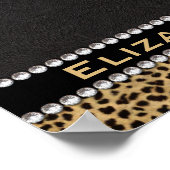 Leopard Spot Rhinestone Diamonds Monogram PHOTO Poster (Hoek)
