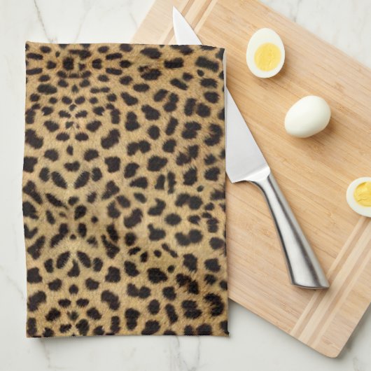 Leopard Spot Rhinestone Diamonds Monogram PHOTO Theedoek (Quarter Fold)