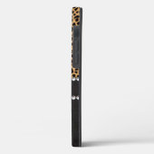 Leopard Spot Rhinestone Diamonds Naam toevoegen Case-Mate iPhone Case (Achterkant / Links)