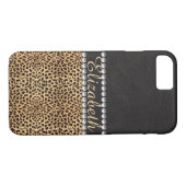 Leopard Spot Rhinestone Diamonds personaliseren Case-Mate iPhone Case (Achterkant (Horizontaal))