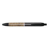 Leopard Spot Rhinestone Diamonds Zwarte Inkt Pen (Achterkant)