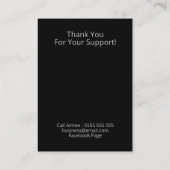 Leopard Spot Roze Glitter Oorbel Display Visitekaartje (Achterkant)