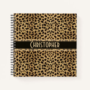 Leopard Spot Skin Print personaliseren Notitieboek