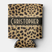 Leopard Spot Skin Print Personated Blikjeskoeler (Voorkant)