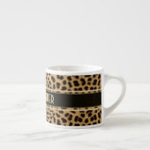 Leopard Spot Skin Print Personated Espresso Kop (Rechts)