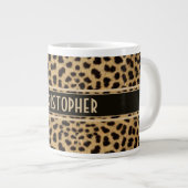 Leopard Spot Skin Print Personated Grote Koffiekop (Voorkant rechts)
