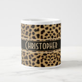 Leopard Spot Skin Print Personated Grote Koffiekop (Voorkant)