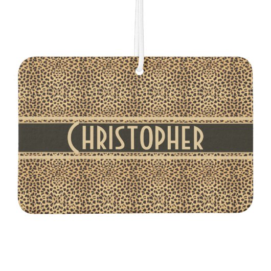 Leopard Spot Skin Print Personated Luchtverfrisser (Voorkant)