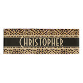 Leopard Spot Skin Print Personated Naambadge (Voorkant)