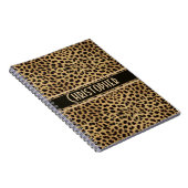 Leopard Spot Skin Print Personated Notitieboek (Rechterzijde)