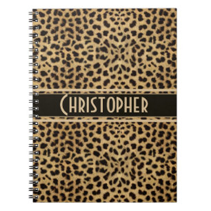Leopard Spot Skin Print Personated Notitieboek