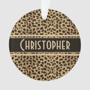 Leopard Spot Skin Print Personated Ornament