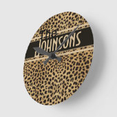 Leopard Spot Skin Print Personated Ronde Klok (Hoek)