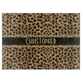 Leopard Spot Skin Print Personated Snijplank (Voorkant)