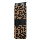 Leopard Spot Skin Print Personated Thermosbeker (Gedraaid links)