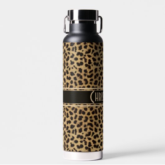 Leopard Spot Skin Print Personated Waterfles (Voorkant)