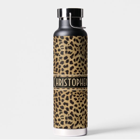 Leopard Spot Skin Print Personated Waterfles (Links)