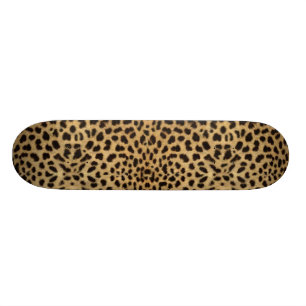 Leopard Spot Skin Print Skateboard