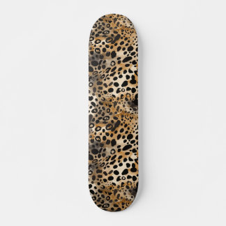 Leopard Spot Skin Print Skateboard