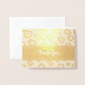 Leopard Spots Bedankt Folie Kaarten (Voorkant met envelop)