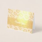 Leopard Spots Bedankt Folie Kaarten (Voorkant)