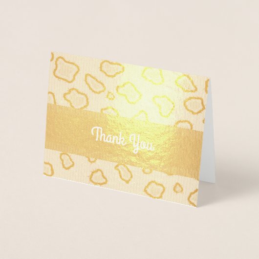 Leopard Spots Bedankt Folie Kaarten (Voorkant)