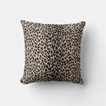 Leopard Spots Black and Beige Wild Animal Print