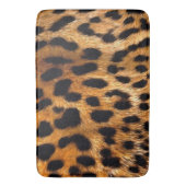 Leopard Spots Black Brown Wild Animal Fine Art Badmat (Voorkant Verticaal)
